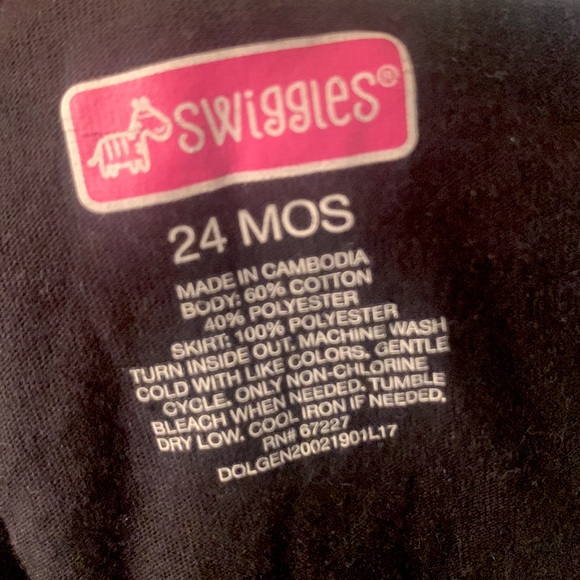 SWIGGLES Black Glittery Skirt - Picture 5 of 5